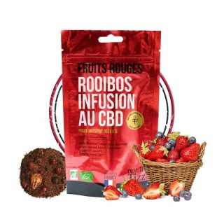 Image représentant l'infusion CBD Fruits Rouges Rooibos de la marque Rest in Tizz