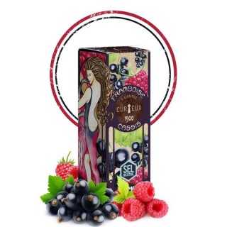 Visuel du e-liquide Framboise Cassis aux sels de nicotine au format 10ml.