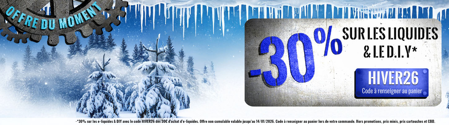 Promotion chez Vap'Expert : -30% sur les E-Liquide et DIY ! 