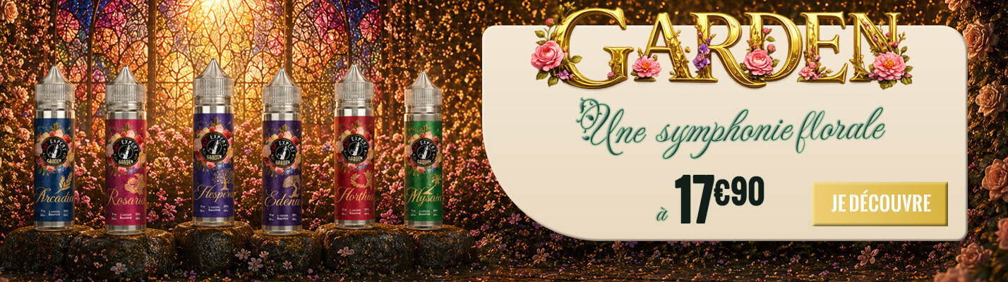 Nouvelle gamme de 8 saveurs fruit&eacute;es et florales sign&eacute;es VAP'EXPERT en 50ml &agrave; 17,90 &euro;.