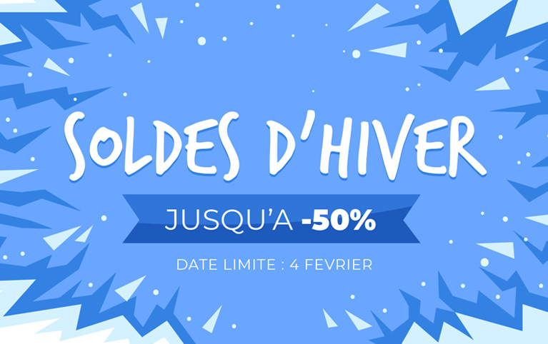 Jusqu'au 4 février, profitez de soldes d'hiver de folie allant jusqu'à -50% sur une sélection de produits.