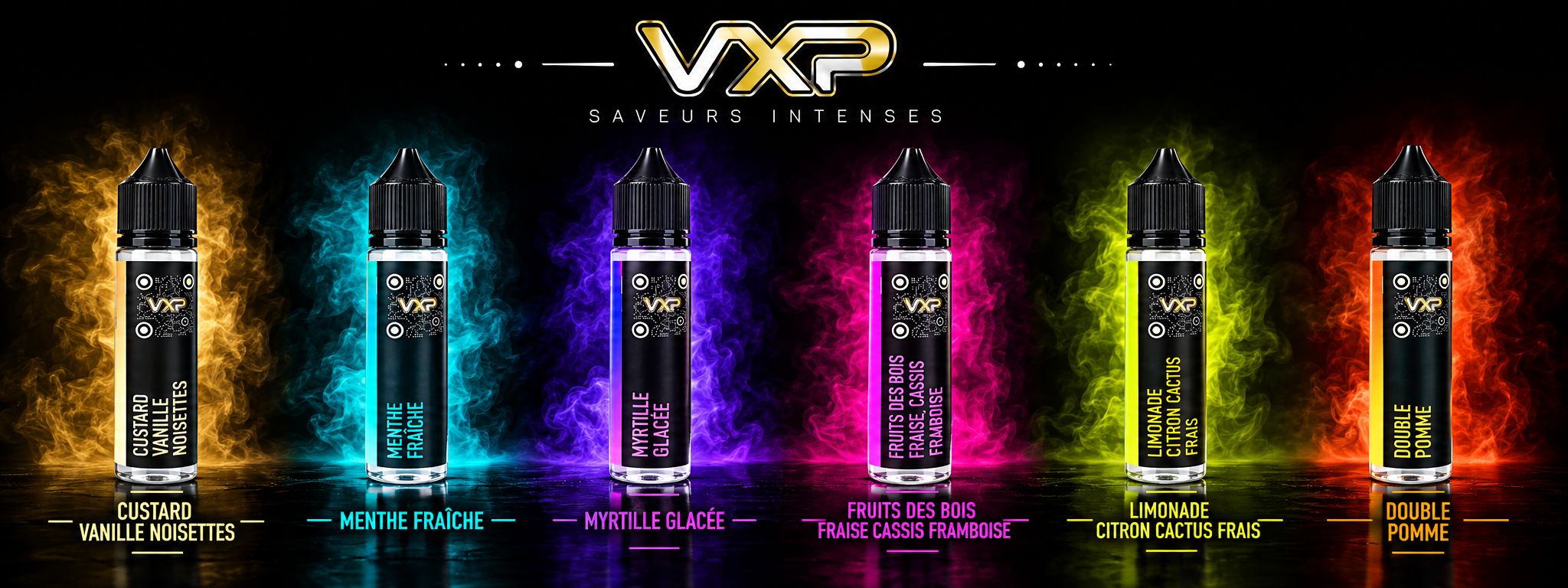 D&eacute;couvrez les 6 saveurs de la gamme VXP !