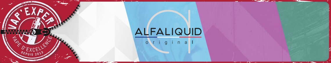 Bannière les e-liquides de la gamme Original de la marque Alfaliquid au format 10ml.