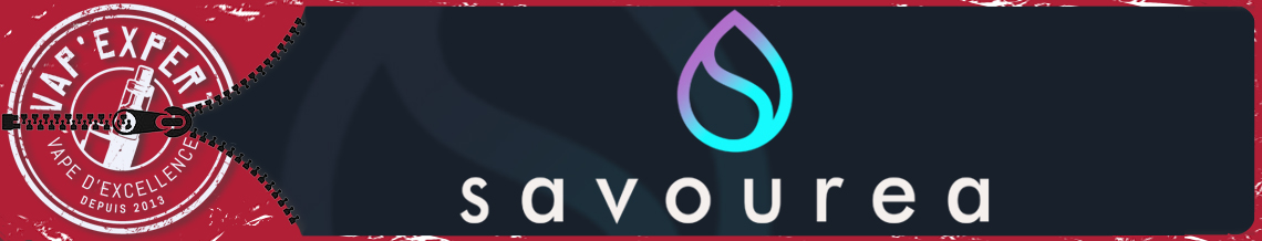 Bannière représentant les e-liquides de la marque Savourea.