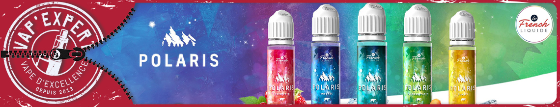 Bannière principale de la gamme POLARIS de chez Le French Liquide par LIPS FRANCE, partenaire de VAP'EXPERT