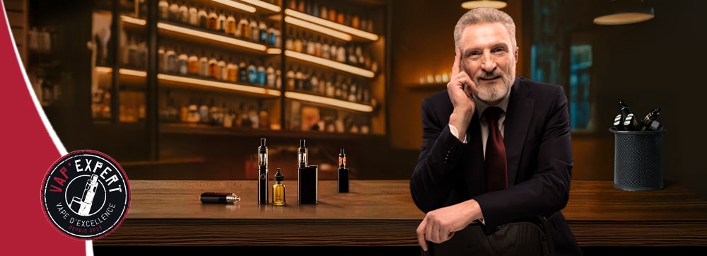 image representant le dilemme d'une personne âgée face à la meilleure cigarette électronique sans fuite