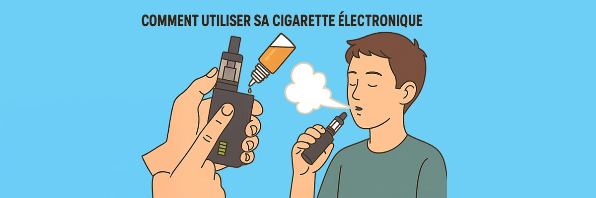 image représentant comment utiliser une cigarette électronique pour la première fois