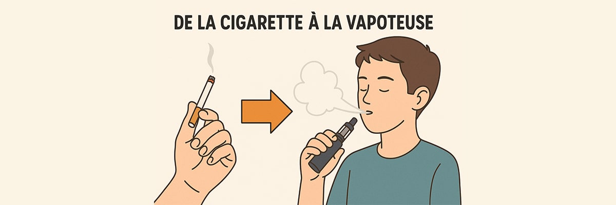 image representant quelle vapoteuse choisir lors du passage de la cigarette classique à la cigarette électronique