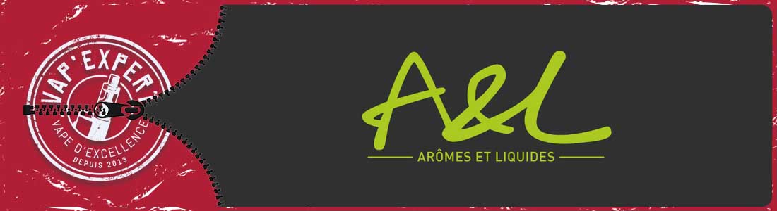 Bannière principale de la marque A&L (Arômes et liquides)