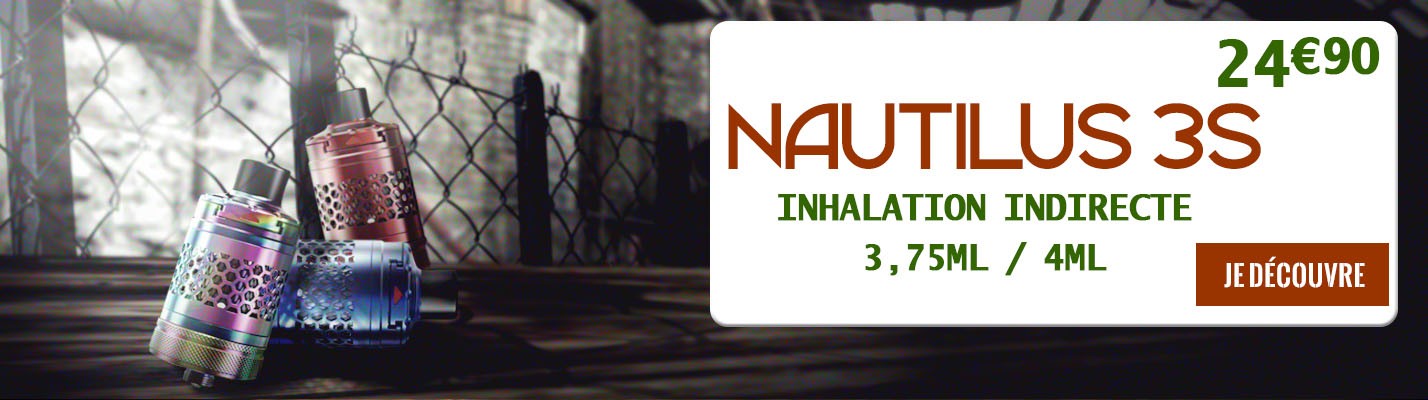 Découvrez le clearomiseur Nautilus 3S de la marque Aspire.