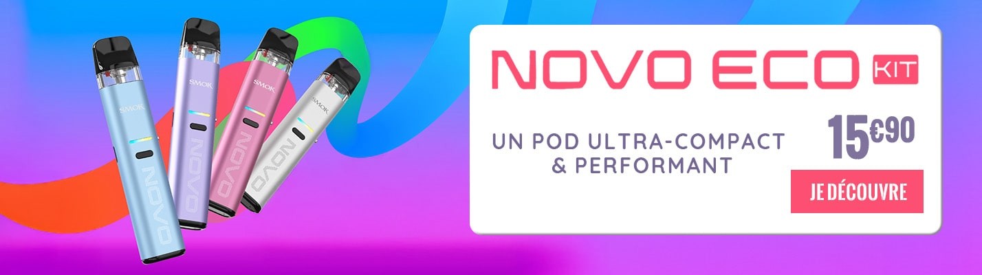 Optez pour la simplicité et la praticité grâce à ce pod ultra compact : le kit Novo Eco de Smok !