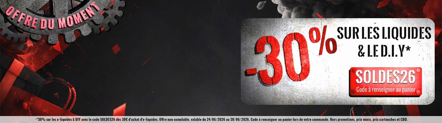 Les soldes débutent demain chez Vap'Expert : -30% sur les e-liquides & DIY !